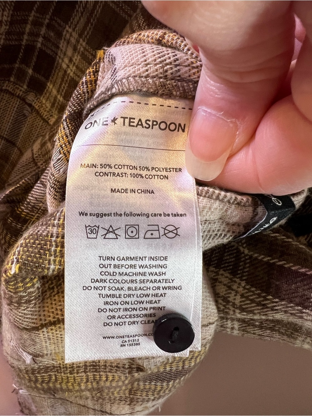 One Teaspoon Rodeo Rust Patchwork Flannel in Brown Pattern - Picture 11 of 14